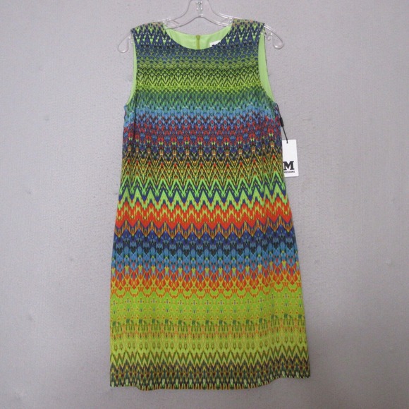 Missoni Dress 40 Shift Silk‎ Chevron Zig Zag Stripe Geometric Sleeveless New NWT - Picture 1 of 12